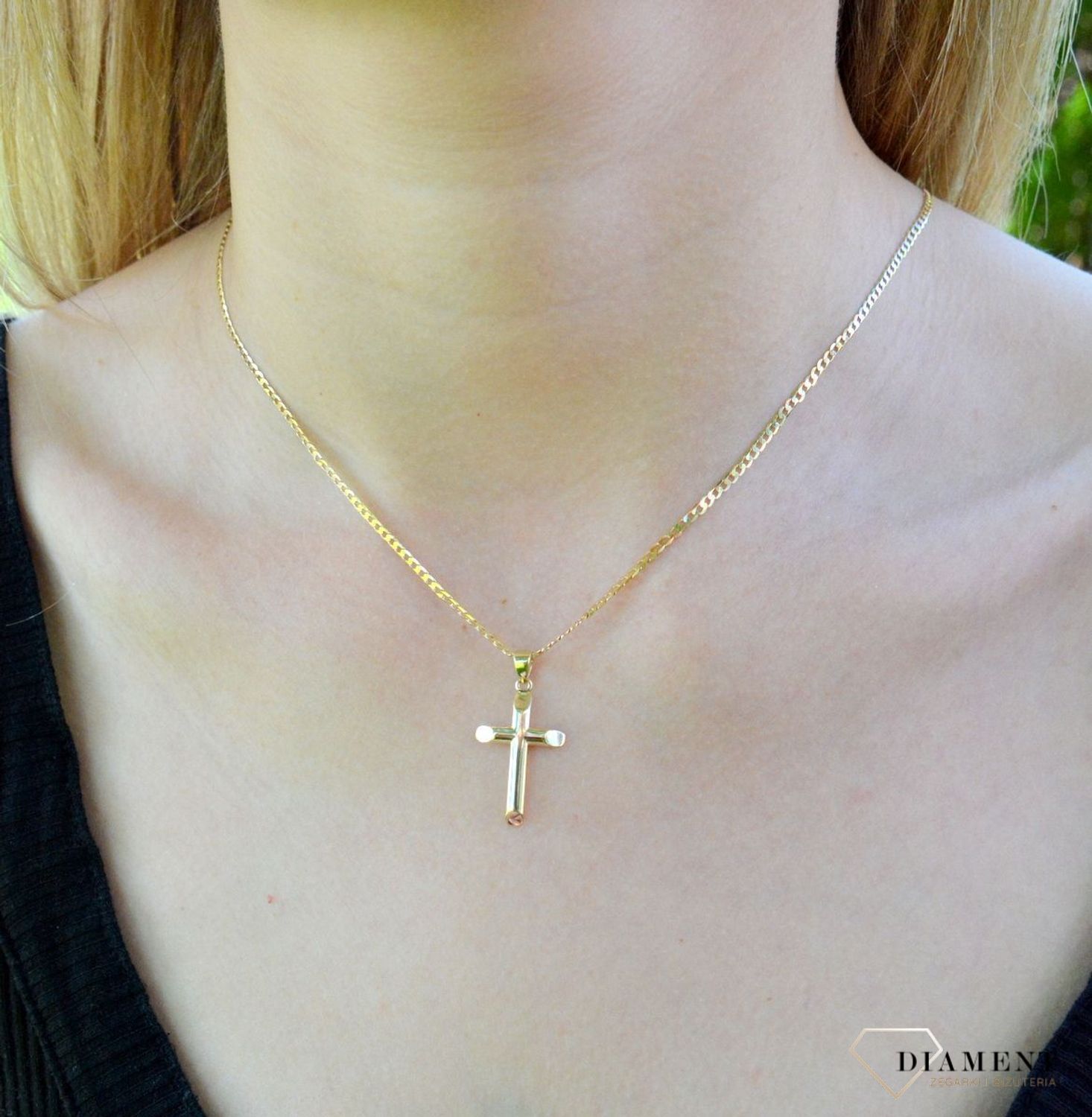 Złota zawieszka krzyżyk ZA 5854 375df.jpg